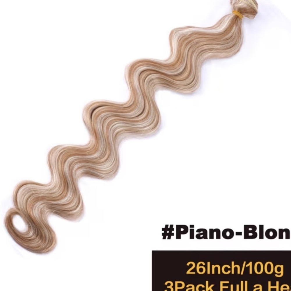 Women’s Hair Extension - 26" Wavy Weft 3 bundles